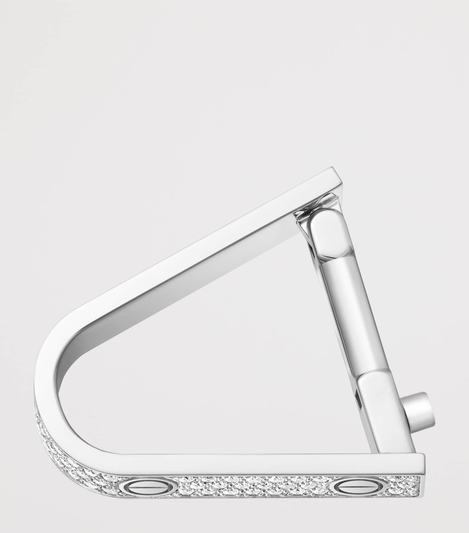 White Gold and Diamond LOVE Cufflinks