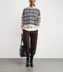 Weekend Max Mara White Wool-Blend Jacquard Sweater