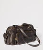 Nappa Leather Pocket Top-Handle Bag