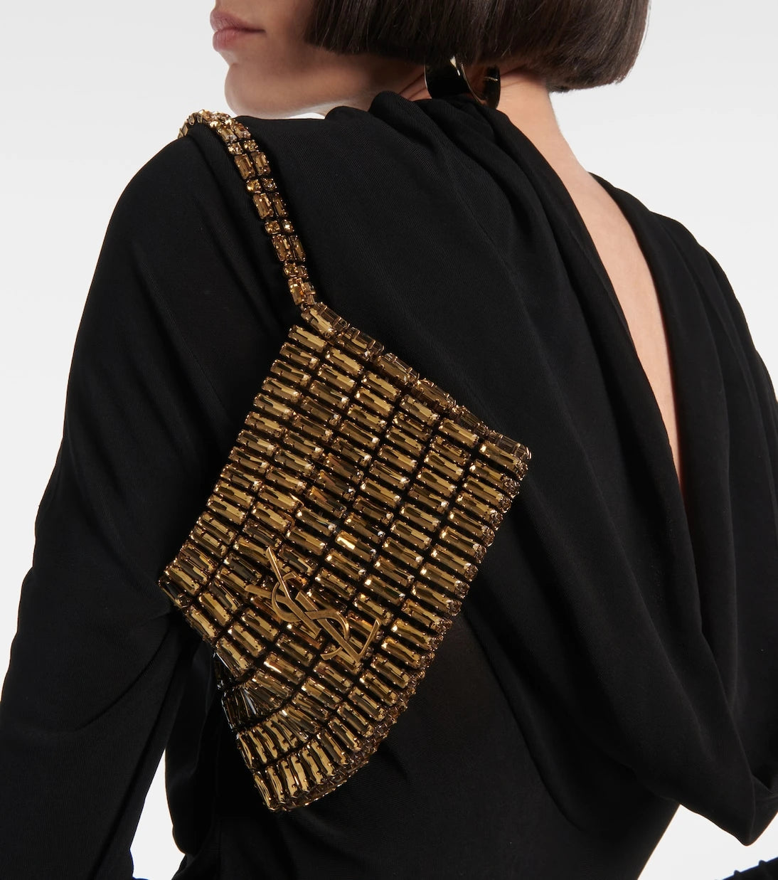 Saint Laurent - Evening Mini embroidered shoulder bag