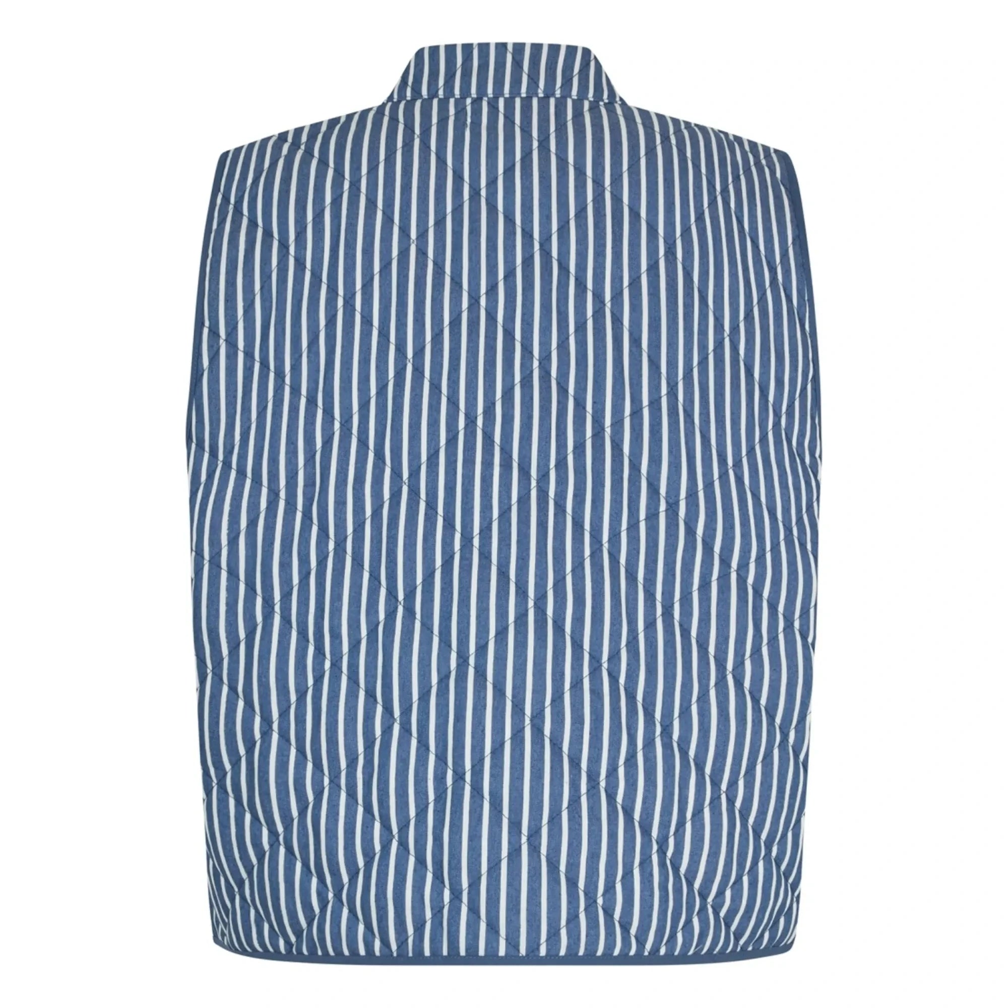 Lollys Laundry - Cairo Stripes Sleeveless Jacket | Blue