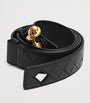Bottega Veneta Black Leather Intrecciato Andiamo Belt