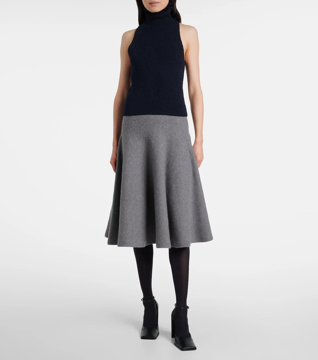 Alaïa - Cashmere-blend midi skirt
