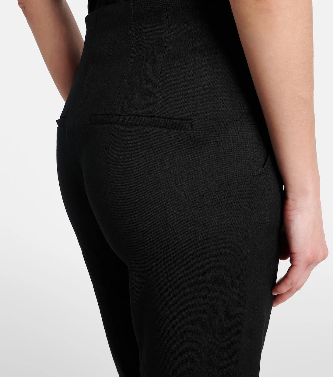 Veronica Beard - Komi high-rise linen-blend flared pants