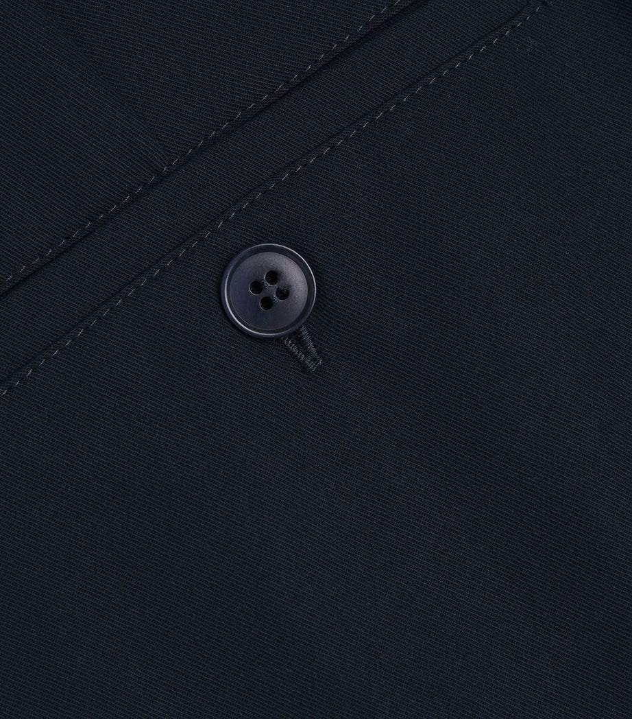 Weekend Max Mara Blue Cotton Gabardine Bermuda Shorts