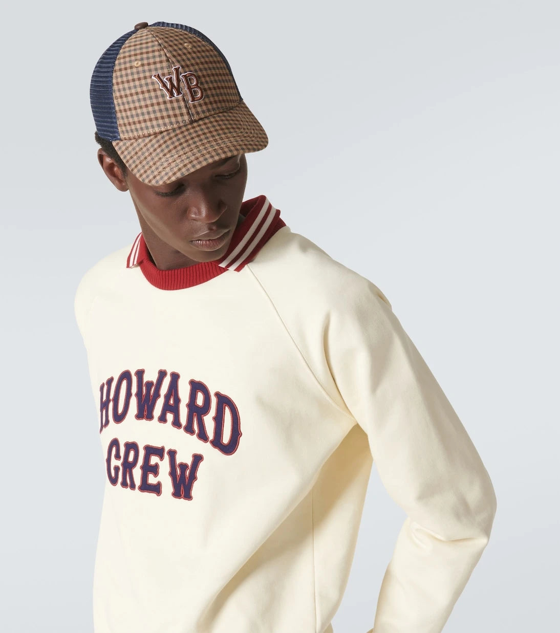 Wales Bonner - Original monogram checked baseball cap