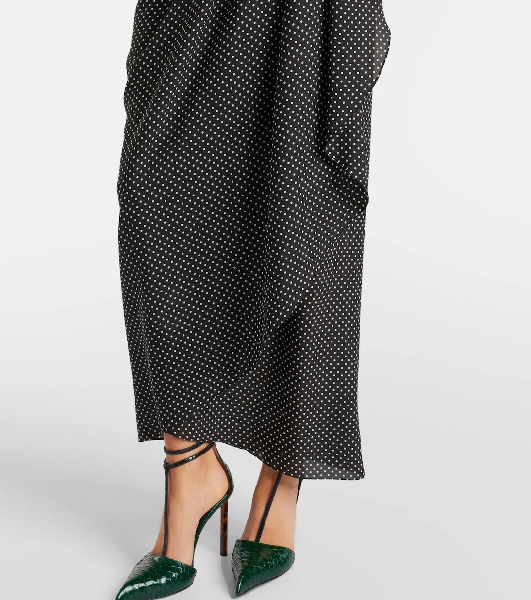 Tom Ford - Polka-dot silk midi skirt