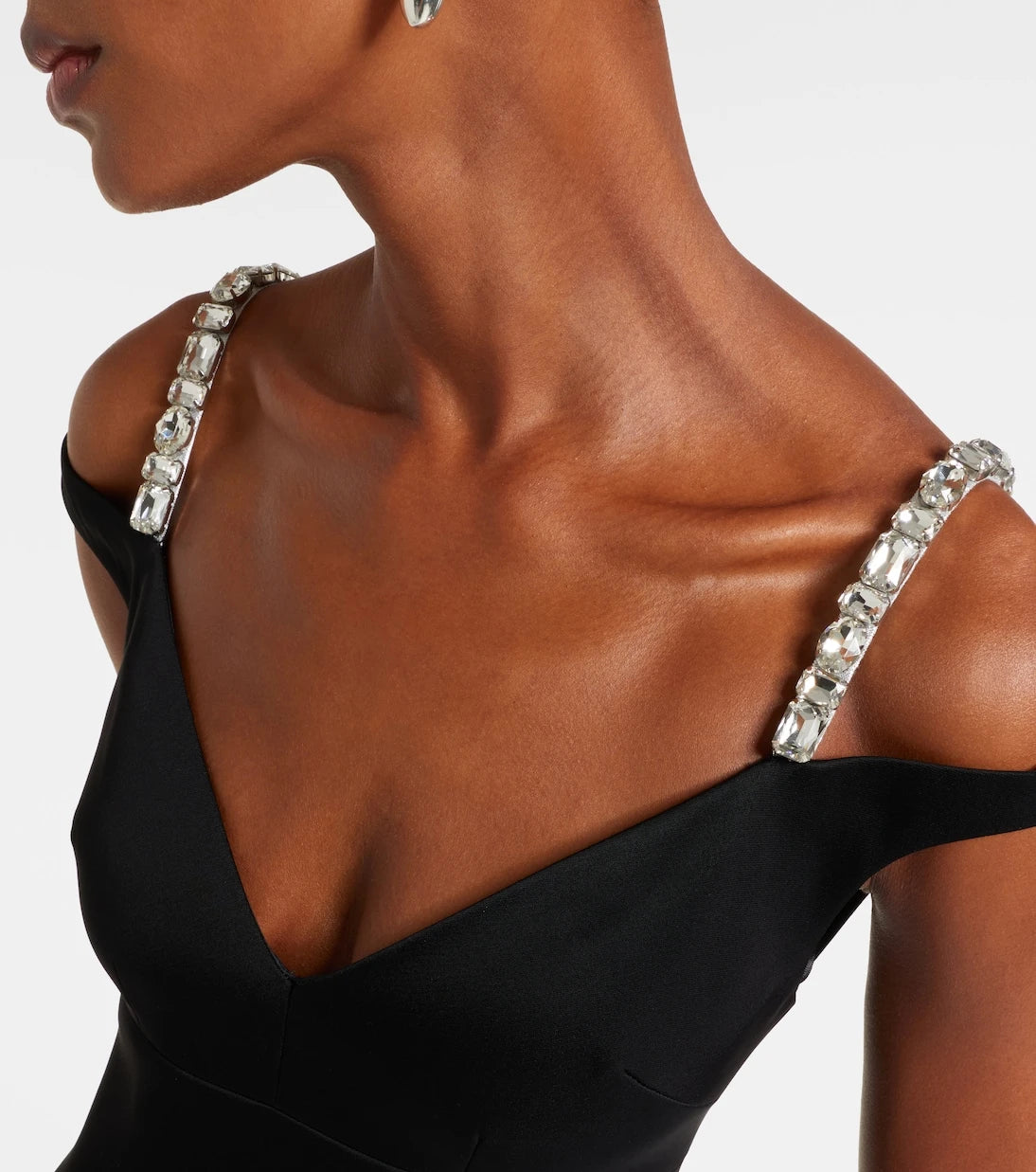 David Koma - Crystal-embellished satin midi dress