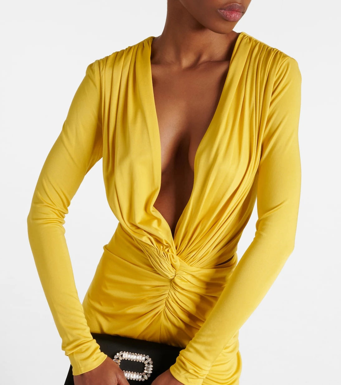 Costarellos - Brienne gathered jersey gown