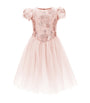 Monnalisa Pink Tulle Rose Dress (2-16 Years)