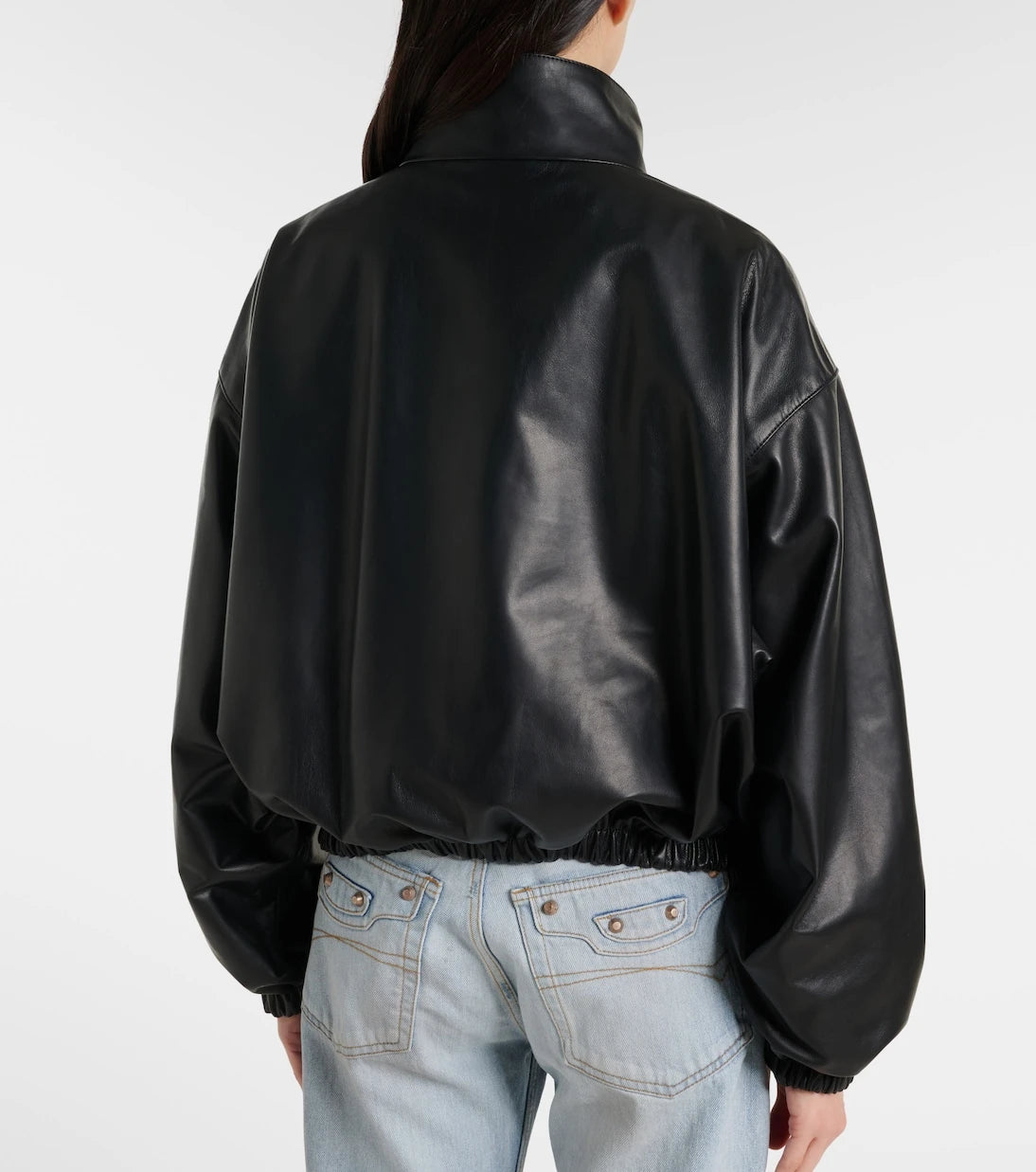 Balenciaga - جاكيت جلدي بوجهين