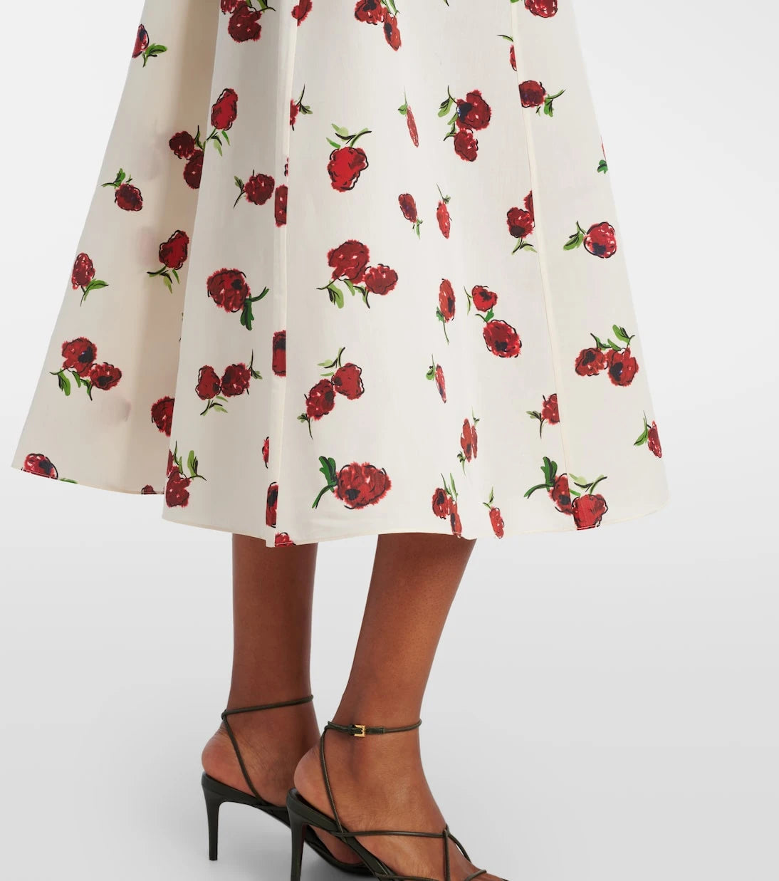Khaite - Isabella printed silk and cotton midi dress