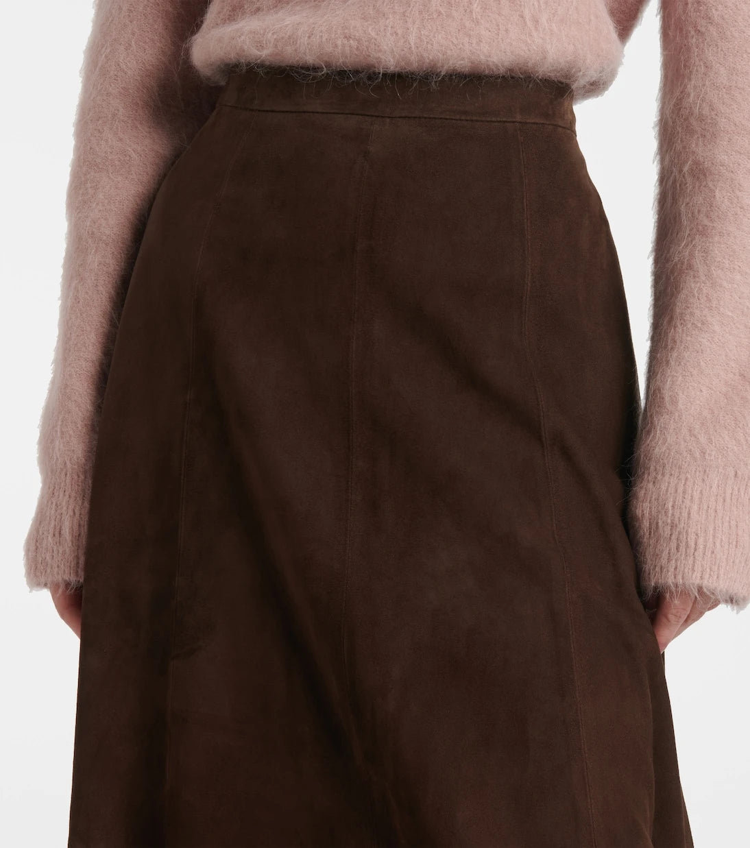 Vince - Suede midi skirt
