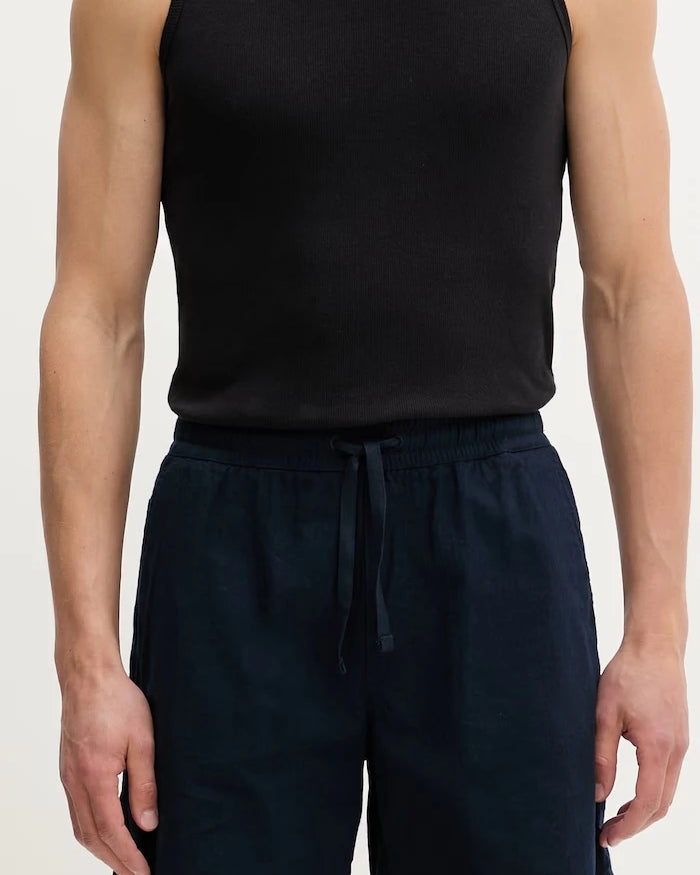 Tommy Jeans erkek kısa şort, keten karışımlı