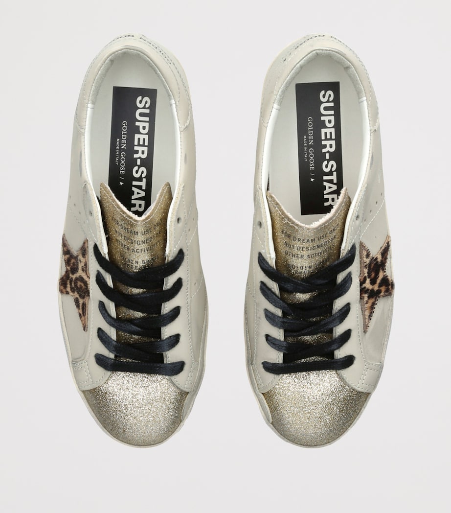 Golden Goose Beige Leather Super-Star Sneakers