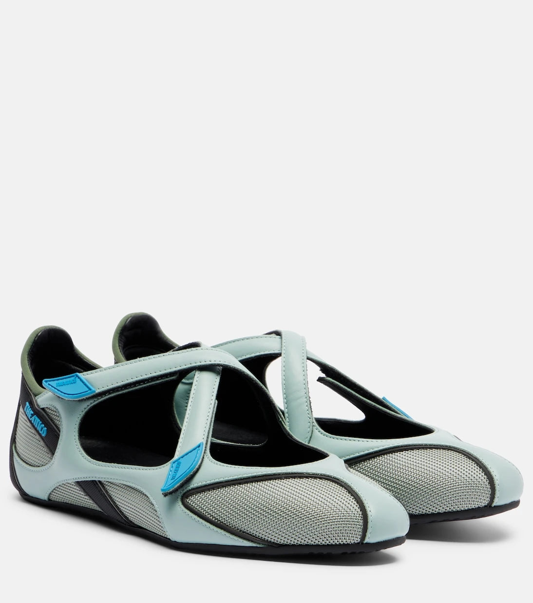 The Attico - Floor 01 leather-trimmed ballet flats