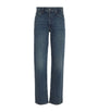 Rag & Bone Blue Harlow Mid-Rise Straight Jeans