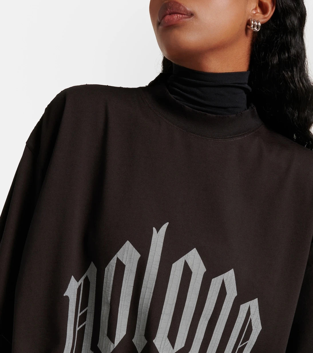 Balenciaga - تي شيرت من القطن بطبعة