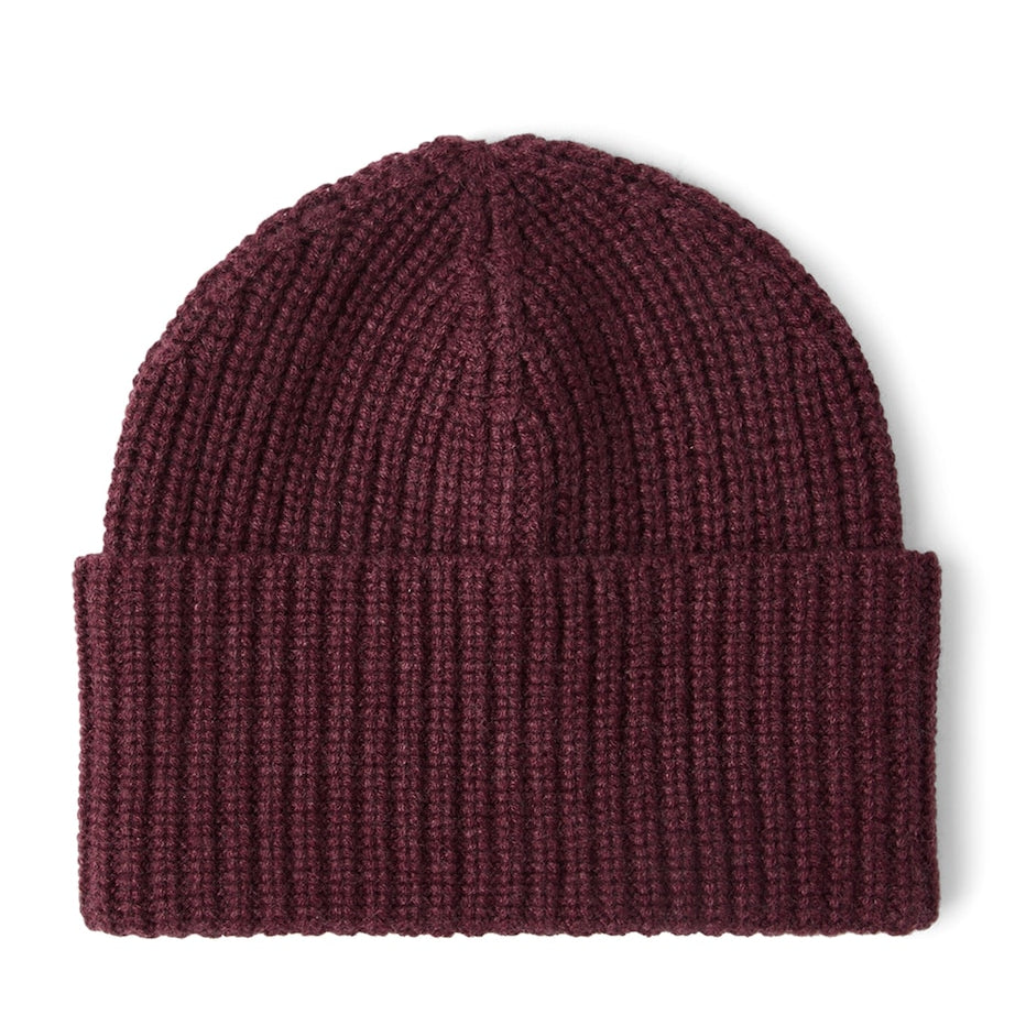 Cashmere Rib-Knit Beanie