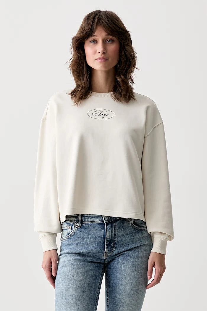 HUGO Blue суичър дамски от памук Damaswee_B_1