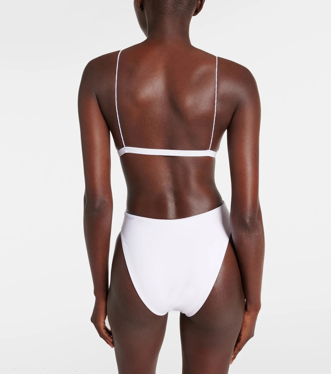 Jade Swim - سراويل سباحة سفلية بيكيني إنكلاين بخصر عالٍ
