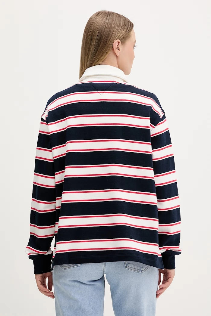 Tommy Jeans uzun kollu kadın pamuk bluz