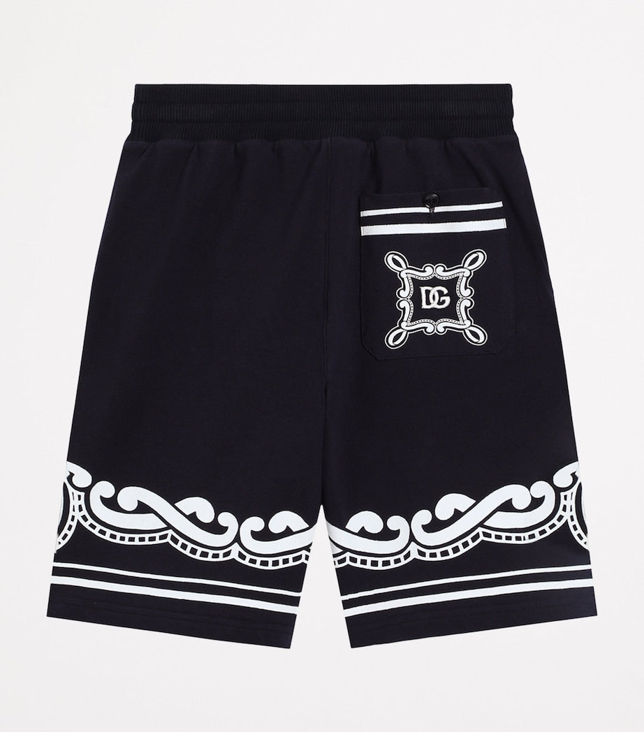 Dolce & Gabbana Kids Cotton Bandana Print Shorts (8-12+ Years)