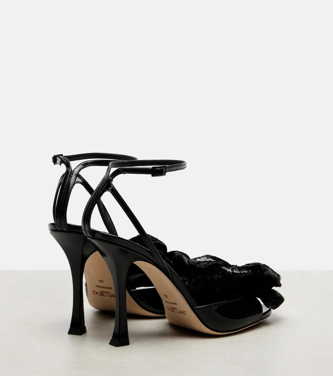 Jimmy Choo - Mimmi floral-appliqué leather sandals