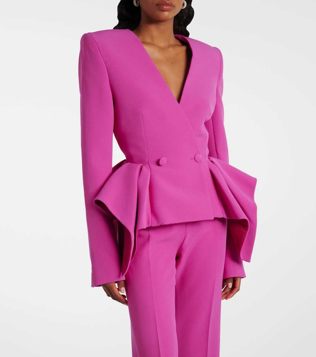 Safiyaa - Double-breasted peplum blazer