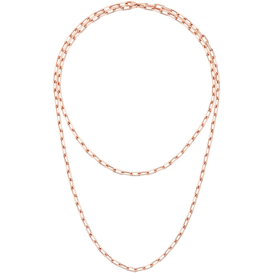 Small Rose Gold Santos de Cartier Long Chain Necklace
