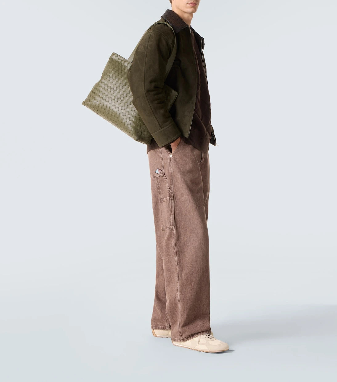 Bottega Veneta - حقيبة يد صغيرة من جلد إنترشاتو