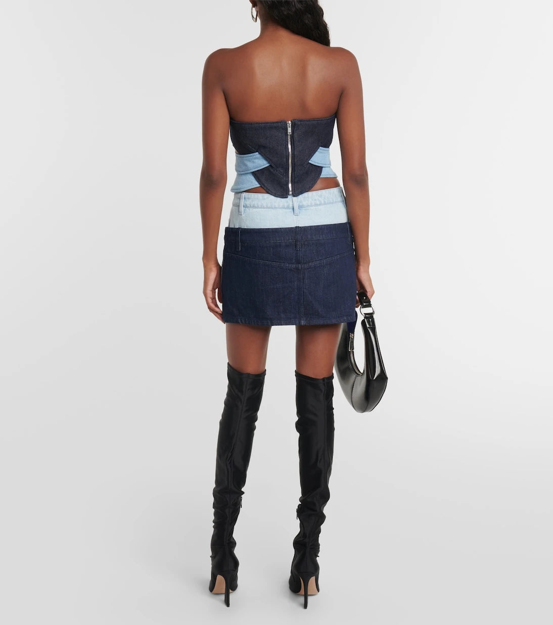 Dion Lee - توب كورسيه بدون حمالات من الدنيم