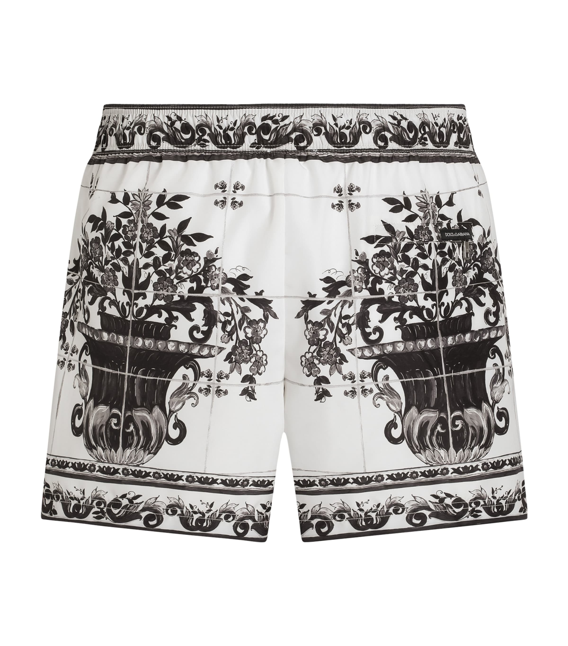 Dolce & Gabbana Majolica Print Swim Shorts