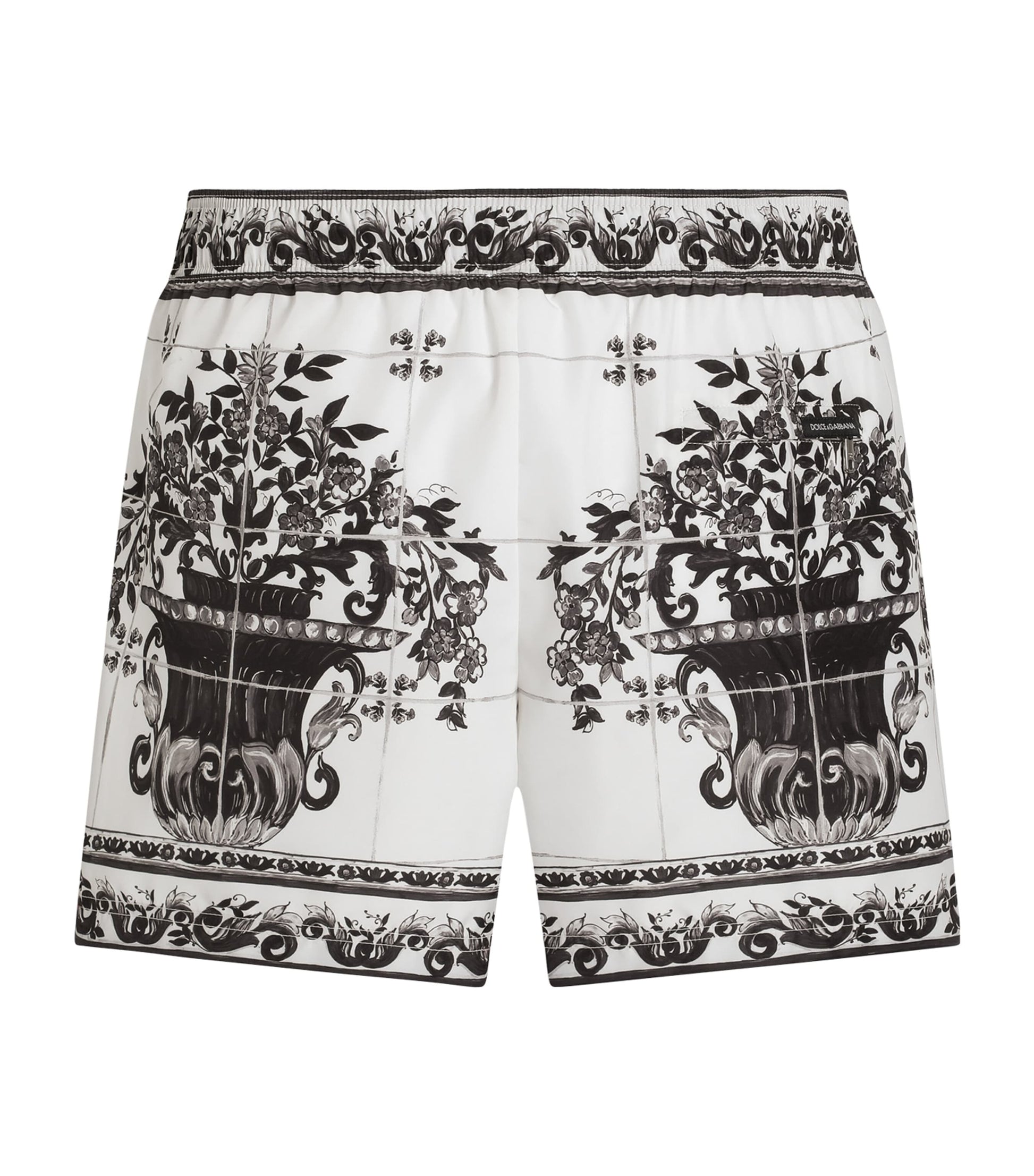 Dolce & Gabbana Majolica Print Swim Shorts