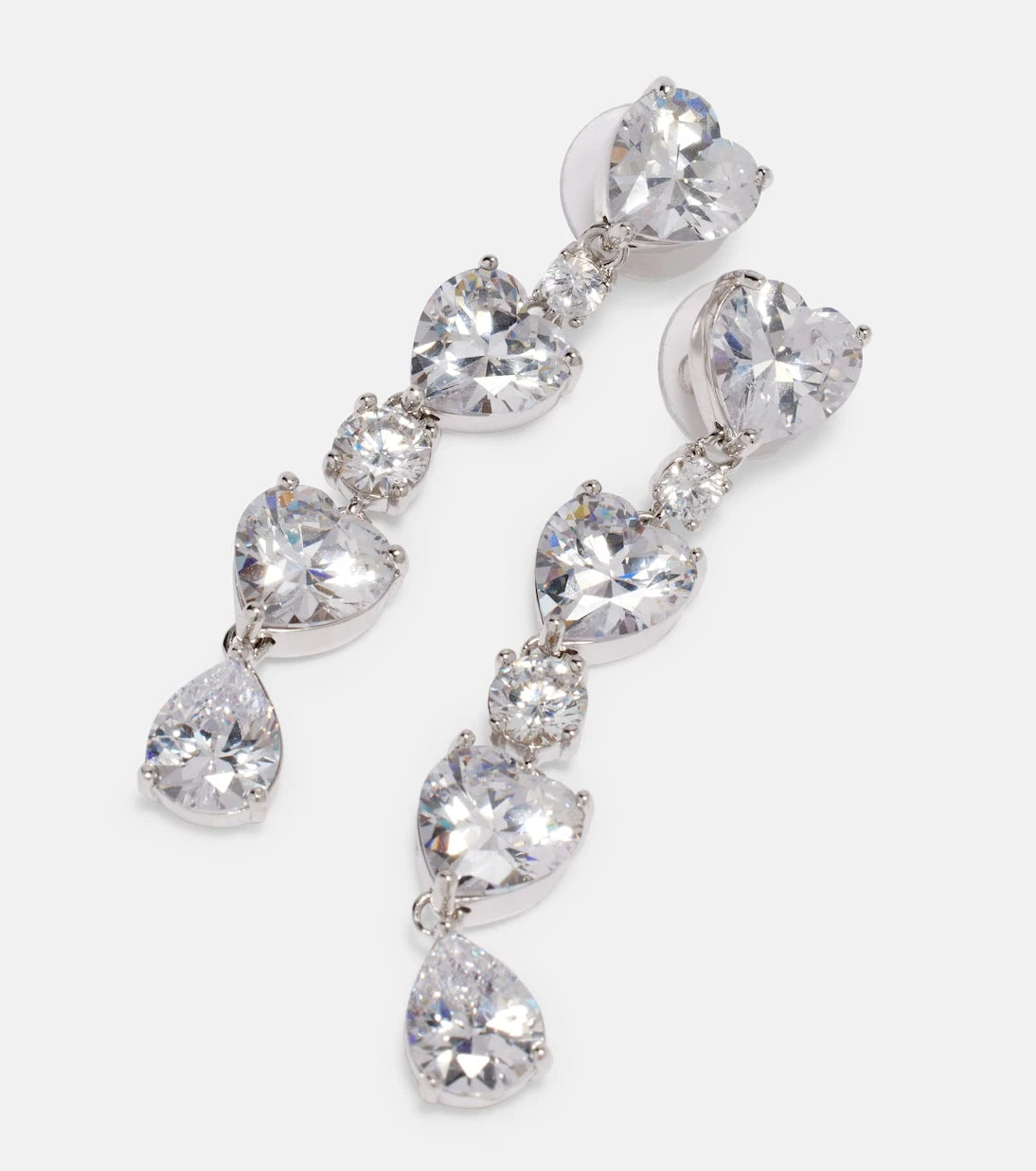Self-Portrait - Tiered embellished earrings
