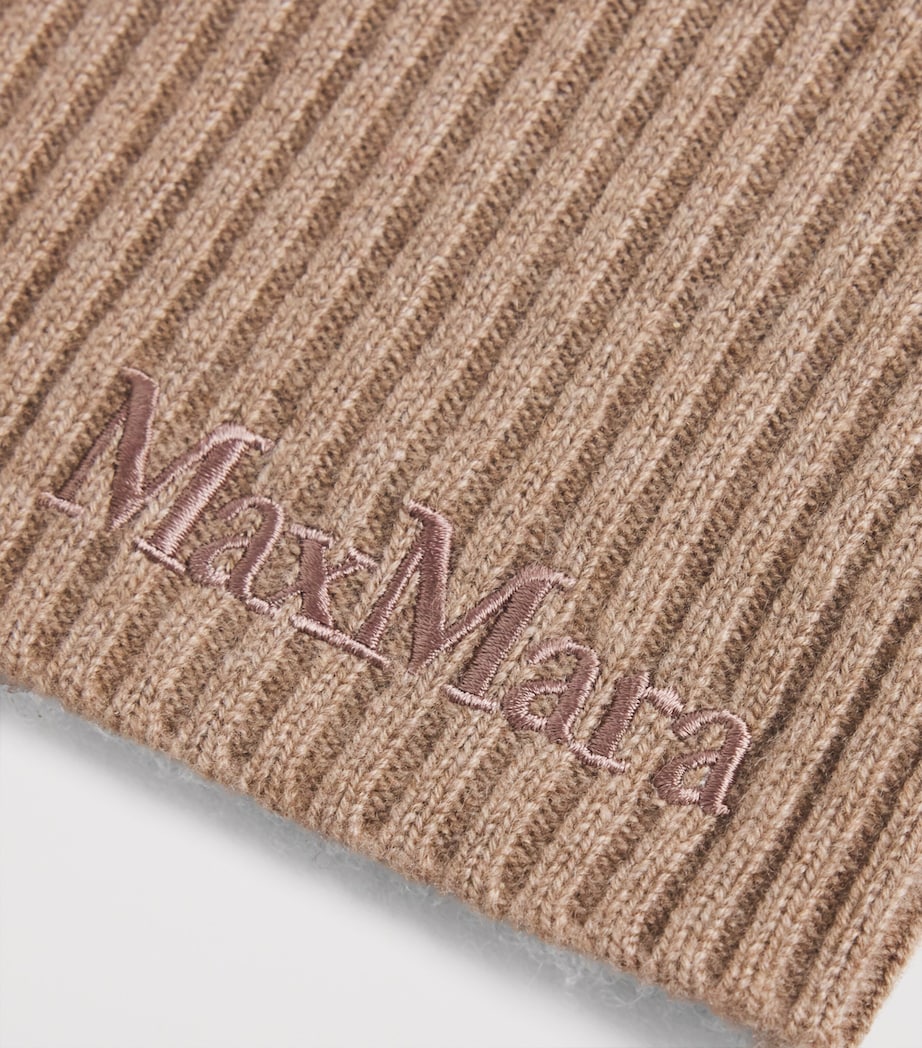 Max Mara Beige Cashmere Cable-Knit Balaclava
