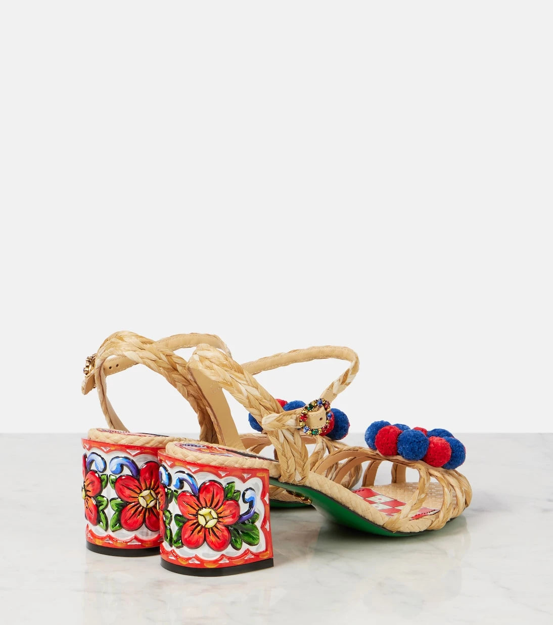 Dolce&Gabbana - Taormina 60 embellished raffia sandals