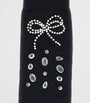 Rhinestone- and Bow-Embellished Socks