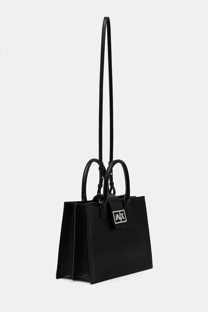 Armani Exchange suni deri kadın shopping çanta