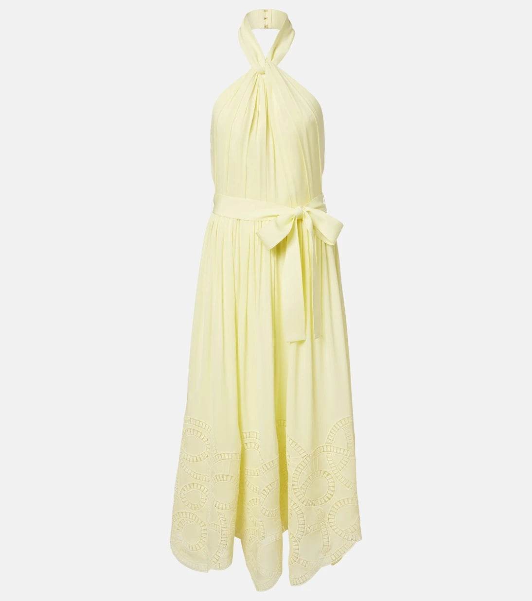 Elie Saab - Halterneck silk-blend midi dress