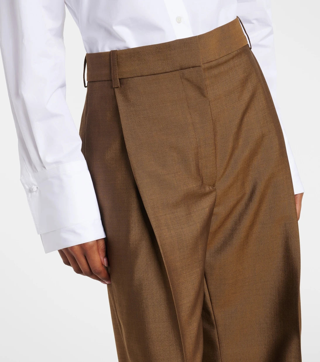 Róhe - High-rise wool and mohair wide-leg pants