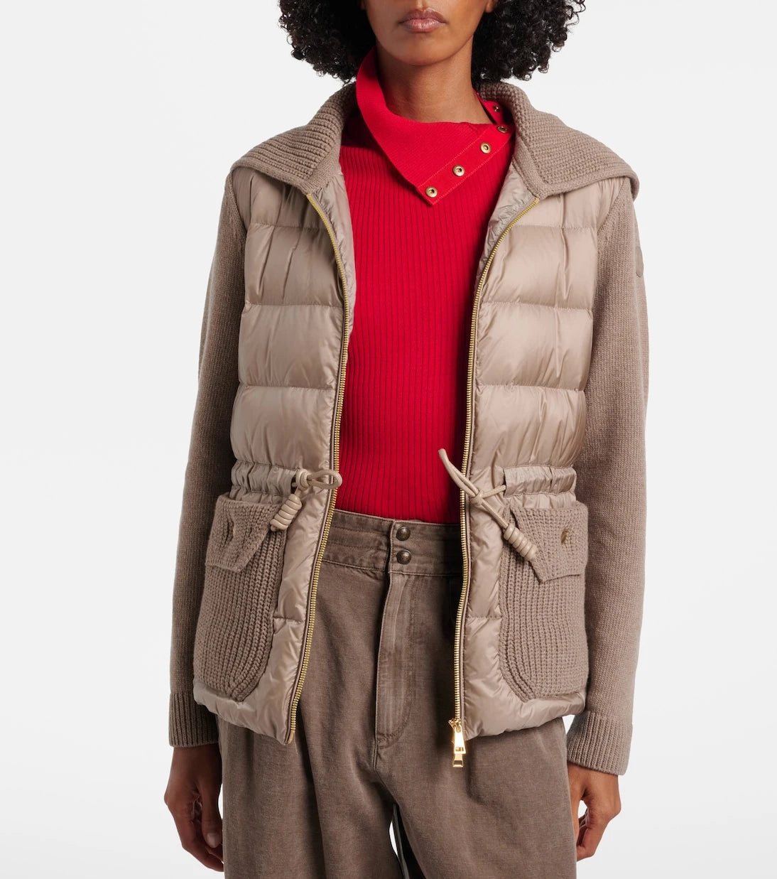 Moncler - Down-paneled wool and cashmere cardigan