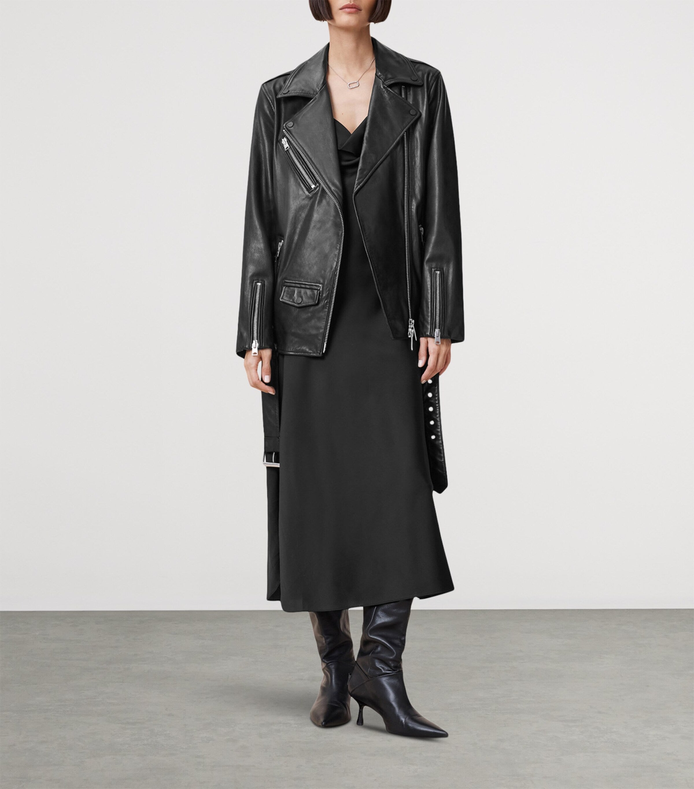 Black Leather Billie Biker Jacket