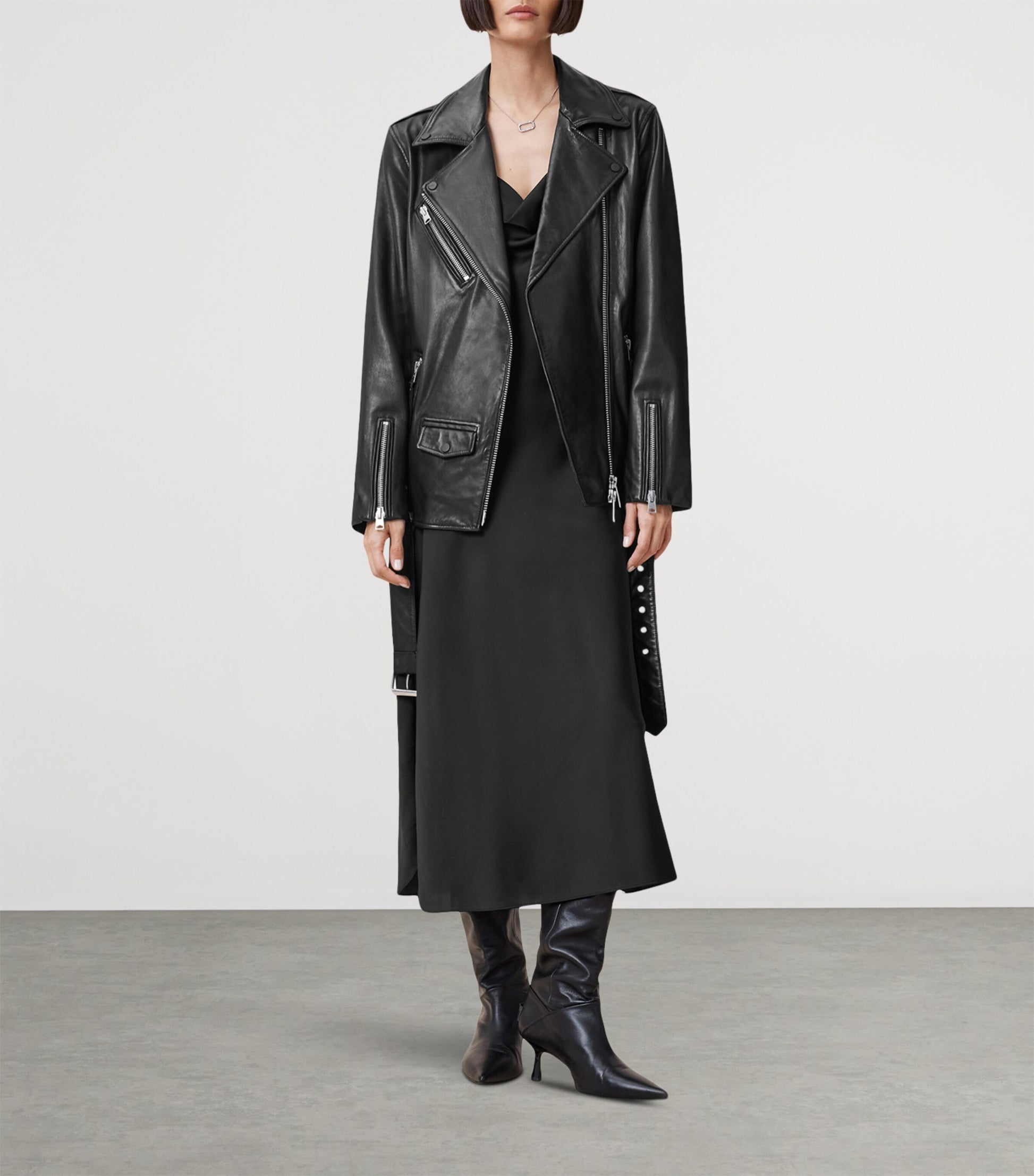 Black Leather Billie Biker Jacket