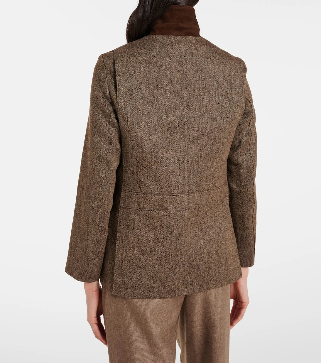 Loro Piana - Suede-trimmed linen jacket