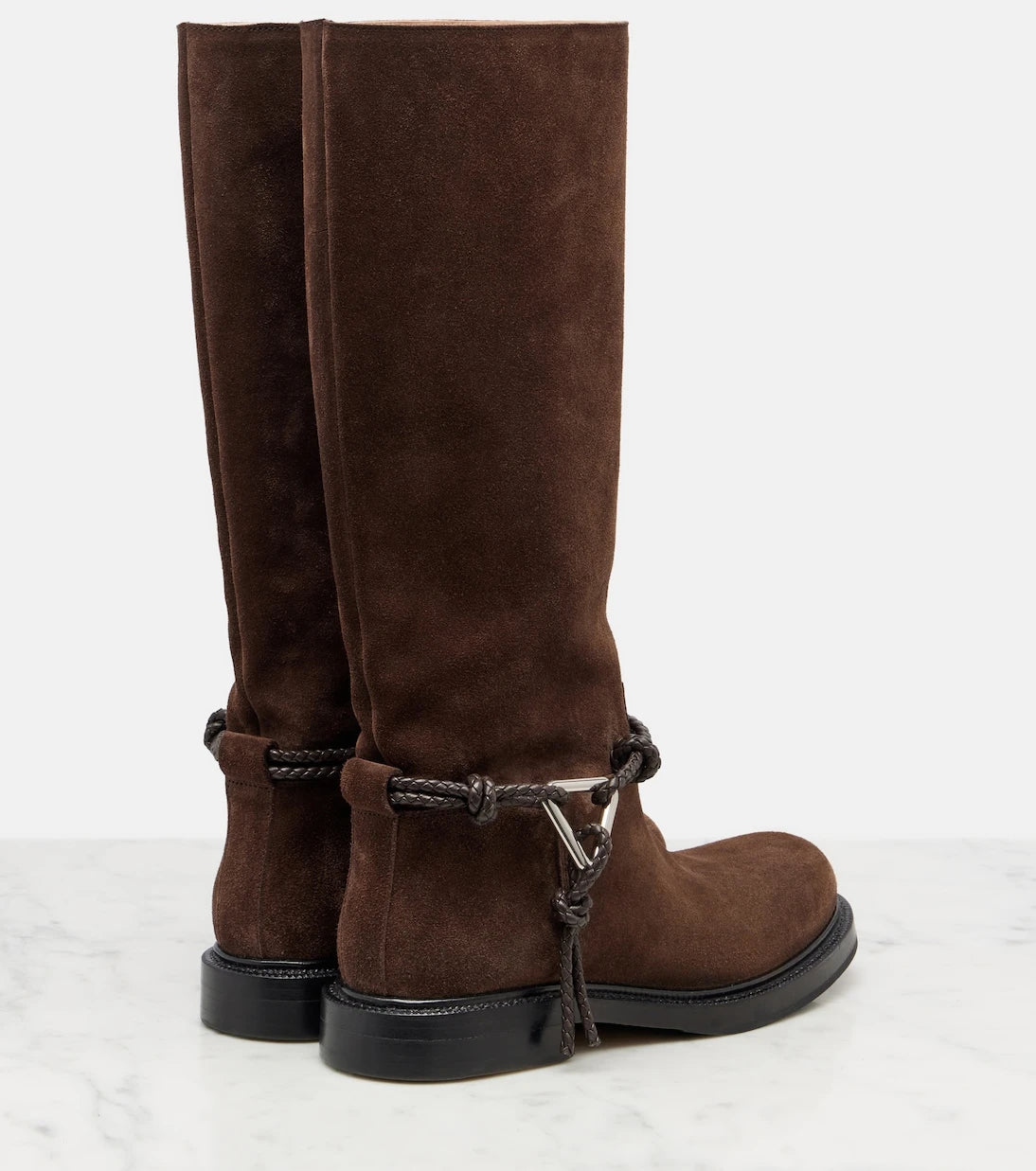 Bottega Veneta - James Knot suede knee-high boots