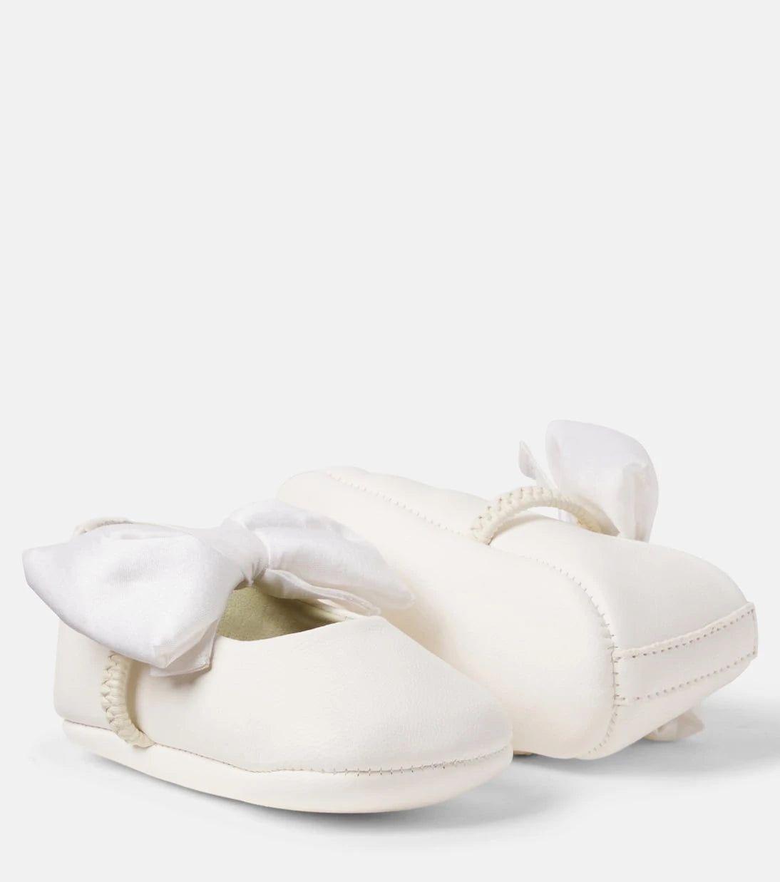 PèPè - Baby Rose bow-detail leather booties
