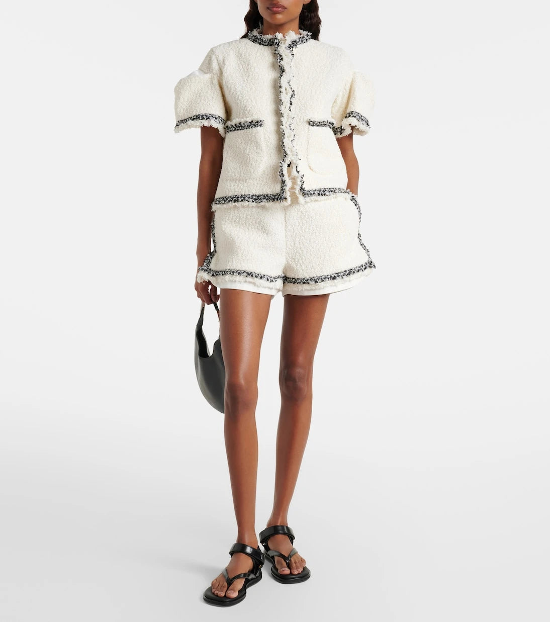 Sacai - Bouclé shorts