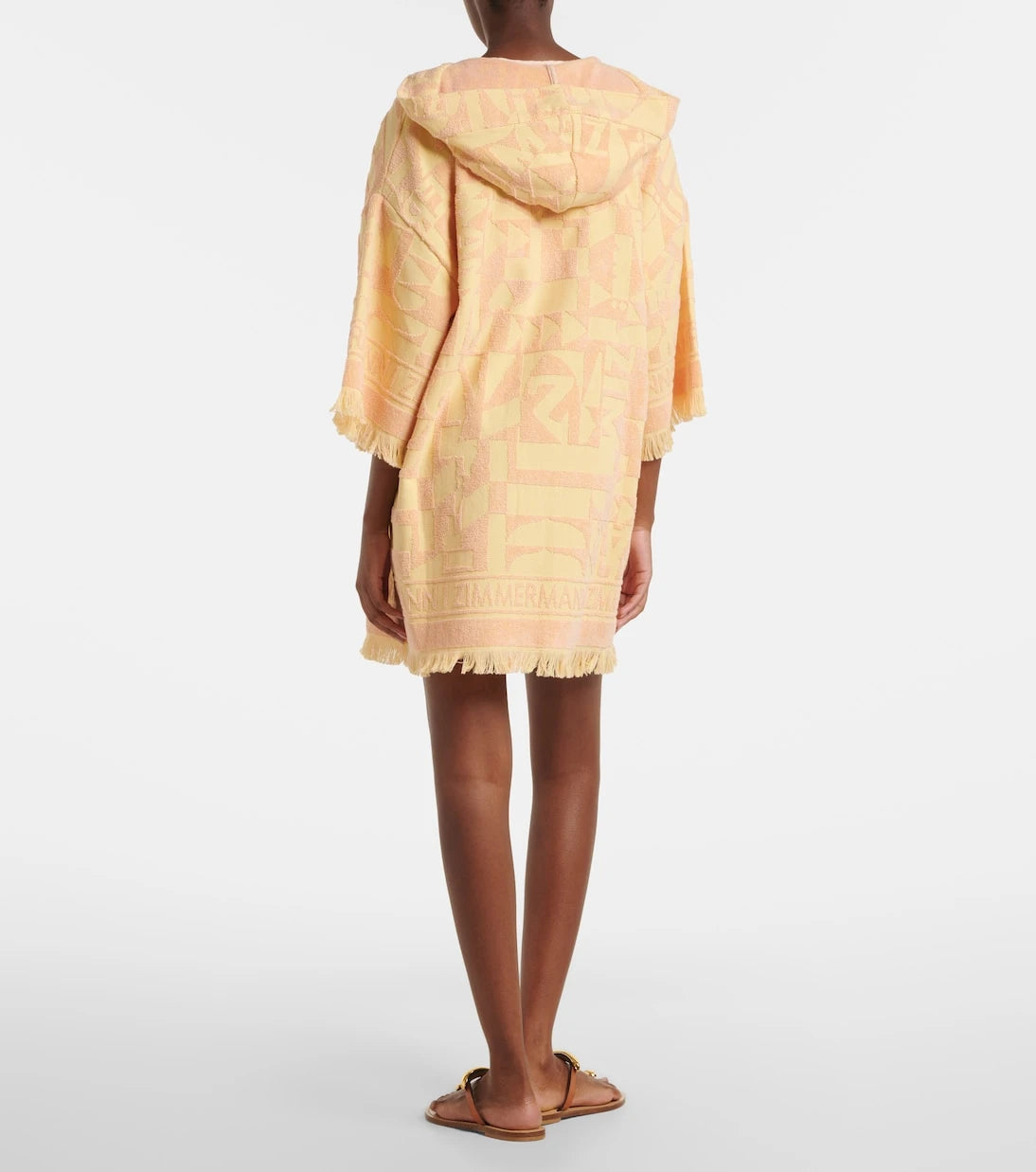 Zimmermann - Pop fringed cotton terry minidress