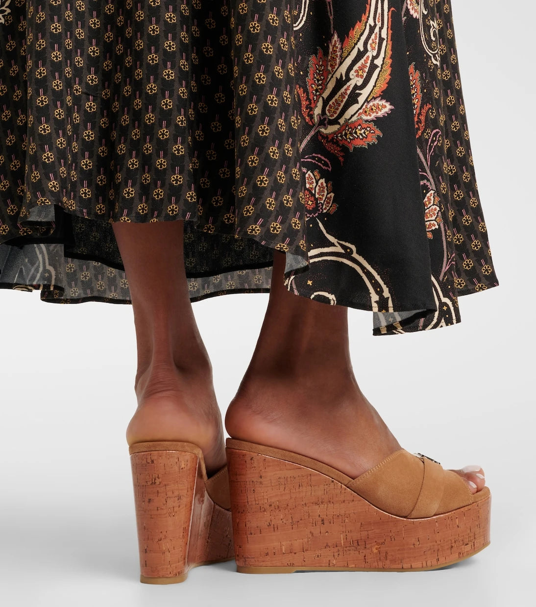 Jimmy Choo - Leda suede wedge mules